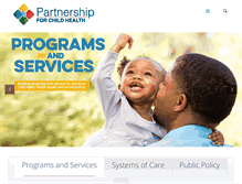 Tablet Screenshot of partnershipforchildhealth.org